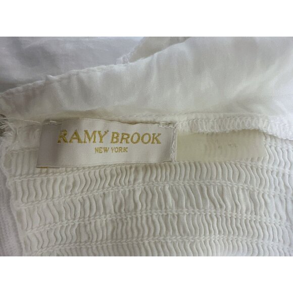 Ramy Brook White Maxi Dress w/Pleated Bodice Size S - Picture 8 of 10